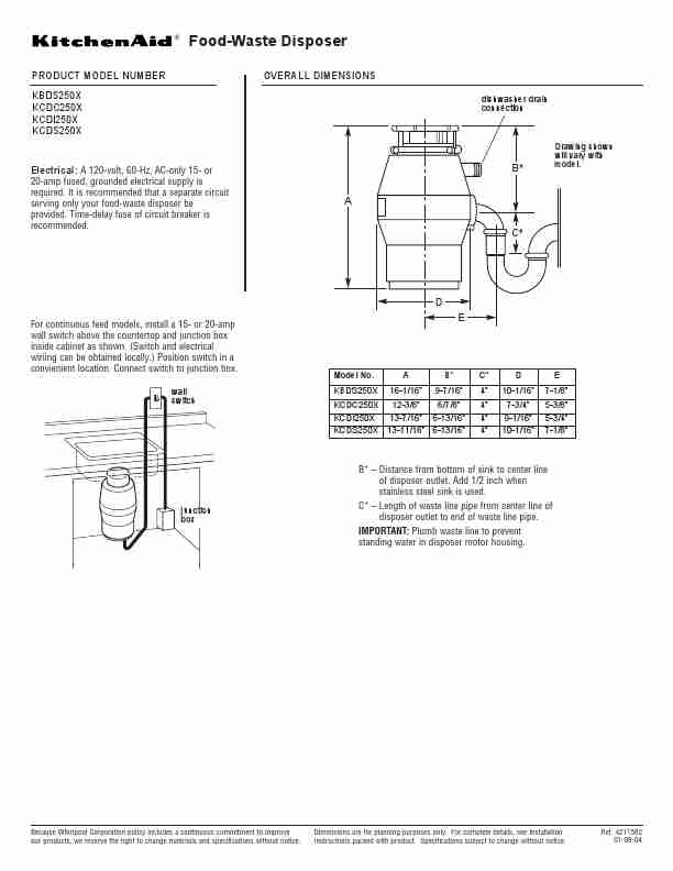 KitchenAid Garbage Disposal KBDS250X-page_pdf